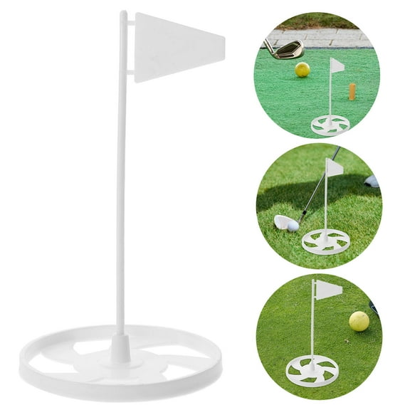 1 Set Golf Hole Cup for Putting Practice with Push Golf Sticks and Cover Trainer