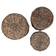 thumbnail image 6 of JONATHAN Y Zaria 18" Coastal Bohemian Handwoven Water Hyacinth Nesting Round Accent Table, Brown (Set of 3), TBL2503B-3SET, 6 of 7