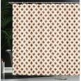 thumbnail image 3 of Ambesonne Ikat Shower Curtain, Peacock Tail Oval Pattern, 69"Wx84"L, Cream Vermilion Black, 3 of 4