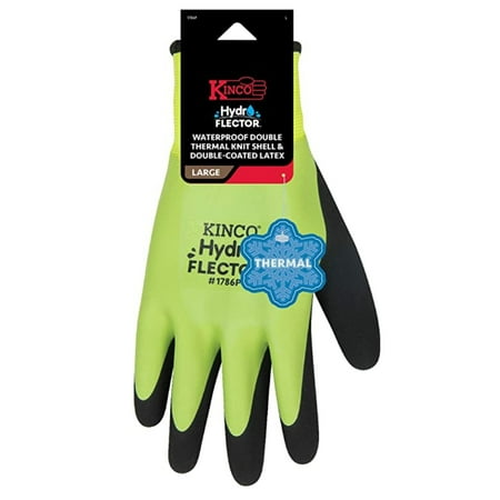 

Kinco Hydroflector Waterproof Double Thermal Knit Shell & Coated Latex Hi-Vis L