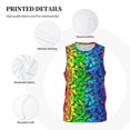 thumbnail image 3 of Rocae Multicolored Butterflies for Men's Basketball Jersey Lightweight and Breathable Athletic Tank Top,Quick-Drying Sports Jersey 4X-Large, 3 of 9
