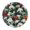 thumbnail image 4 of BCIIG Panda Bears Round Table Cover Stain Resistant Washable Indoor Outdoor Tablecloth Kitchen Dining Wedding Parties 100％ Polyester Fiber 46"-50, 4 of 8
