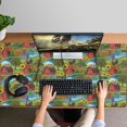 thumbnail image 4 of Long Mouse Pads for Desk,Colorful Chicken Farm Pattern Desk Mats on Top Of Desks, Desk Mouse Pad Extra Large with 3mm Non-Slip Base and Stitched Edge for Gaming,Office,Work,Home 47.3x23.6in, 4 of 5