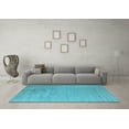thumbnail image 3 of Ahgly Company Indoor Round Oriental Light Blue Industrial Area Rugs, 6' Round, 3 of 4