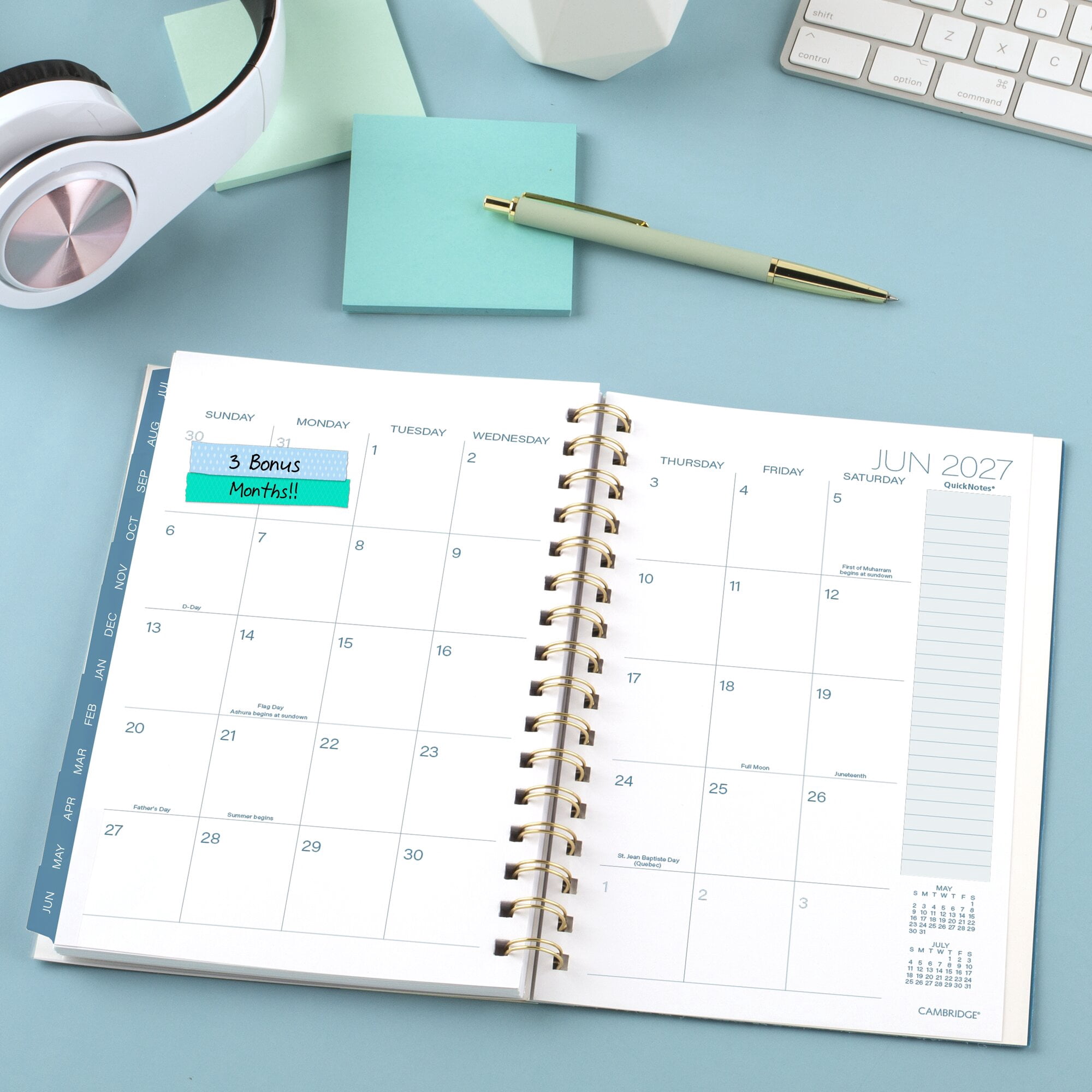 Mead Cambridge Oceana Academic 2026-2027 Weekly Monthly Planner Small 5 12 x 8
