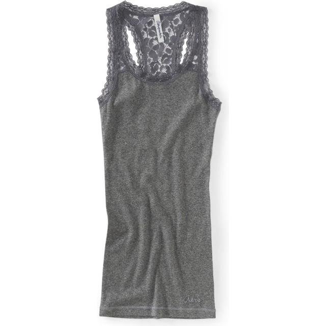 Camiseta sin mangas Aeropostale Color liso para mujer gris pequeño