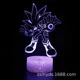 thumbnail image 3 of Lámpara de noche LED con diseño de dibujos animados de Sonics en 3D, lámpara de ilusión de anime, 16 colores, lámparas de mesa decorativas, regalos creativos de cumpleaños y Navidad, 3 of 5