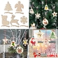 thumbnail image 3 of Christmas Wood Ornament Diy Decoration Gift Hanging Holiday Presents Tree, 3 of 5