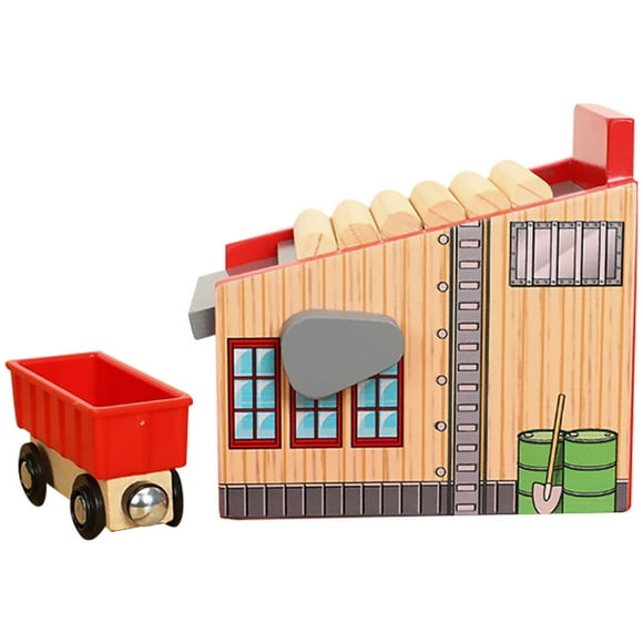 MasteelfCA 1 Ensemble Jouet Train en Bois Moulin à Bois Blocs de Bois Jouet Éducatif pour Enfants
