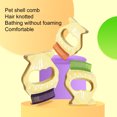 thumbnail image 3 of Farfi Pet Comb Pet Hair Removal Massaging Shell Comb Deshedding Brush Cats Dogs Durable Gentle Grooming Tool (Green), 3 of 13