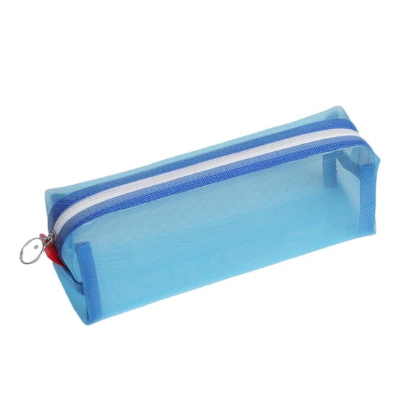 Mesh Storage Pouch, Clear Makeup Bag Organizer, Travel Cosmetic Case with Zipper, Nylon Transparent Pouch for Toiletries, Accessories, Multi-Purpose Vanity Organizer