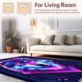 thumbnail image 2 of ODIKA 4'x6' Machine Washable Non-Slip Area Rug, Dynamic Graphic Illustration High Traffic Rug, Purple, 23037, 2 of 7