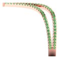thumbnail image 3 of 0.525 ct Round Cut Simulated Green Diamond Statement 14K Rose Gold Womens Engagement Ring, 3 of 5