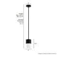 thumbnail image 6 of Hunter - Station 1-light Natural Black Iron, Mini Pendant Light, Dimmable, Cylinder Shaped, for Bedrooms, Dining, Living Rooms - 19277, 6 of 7