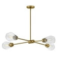 thumbnail image 5 of 83584LCB Lark Livie - 40W 4 LED Medium Convertible Mobile Chandelier In Modern Style-5.25 Inches Tall and 44 Inches Wide-Lacquered Brass Finish, 5 of 6