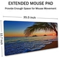 thumbnail image 2 of Extended Gaming Mouse Pad - Non-Slip Water-Resistant Rubber Base Computer Keyboard Mouse Mat, 35.4 x 15.7-inch XX-Large Desk Mat, Ideal Partner for Work & Game, Pacific Sunrise at Lanikai Beach, 2 of 6