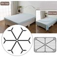 thumbnail image 3 of QoeCycth Sujetadores de sábanas Correas elásticas ajustables para soporte de sábanas para cama doble Queen King Clips para sábanas cruzadas de 6 vías Tirantes Banda ajustable Colchones redondos y cuad, 3 of 5