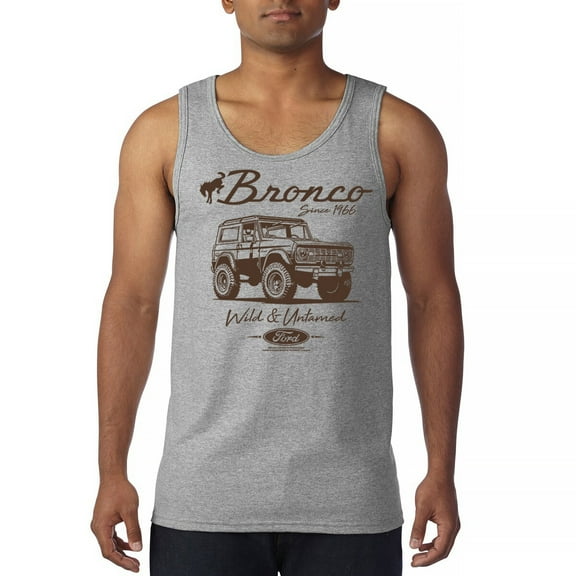 Ford Bronco Wild and Untamed Since 1966 Tank Top Vintage Off-Road 4x4 Adventure Retro Truck Licensed Men's Top
