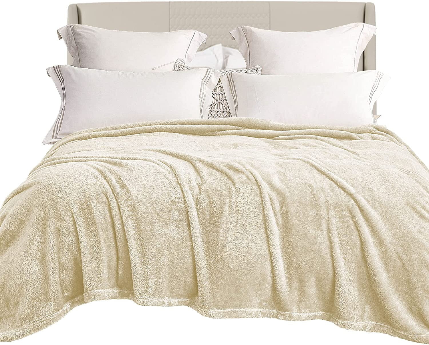 Exclusivo Mezcla Plush Fuzzy Fleece King Size Bed Blanket, Super Soft