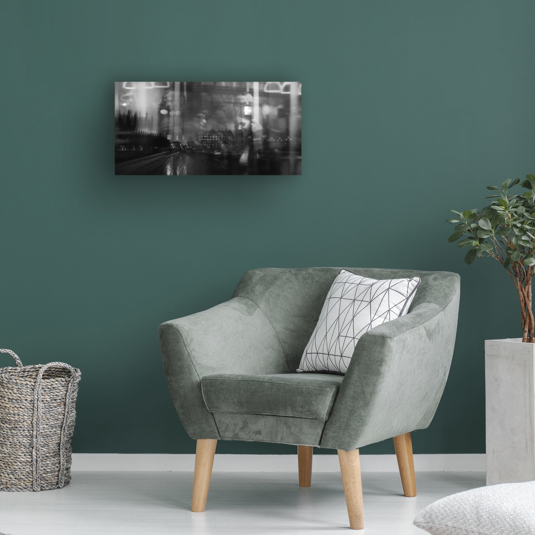 Canvas Wall Art - Carlo Tonti 'London Mood 2' Wall Art for Living Room, Bedroom, or Office Décor by Trademark Fine Art - 24 x 12 Inches