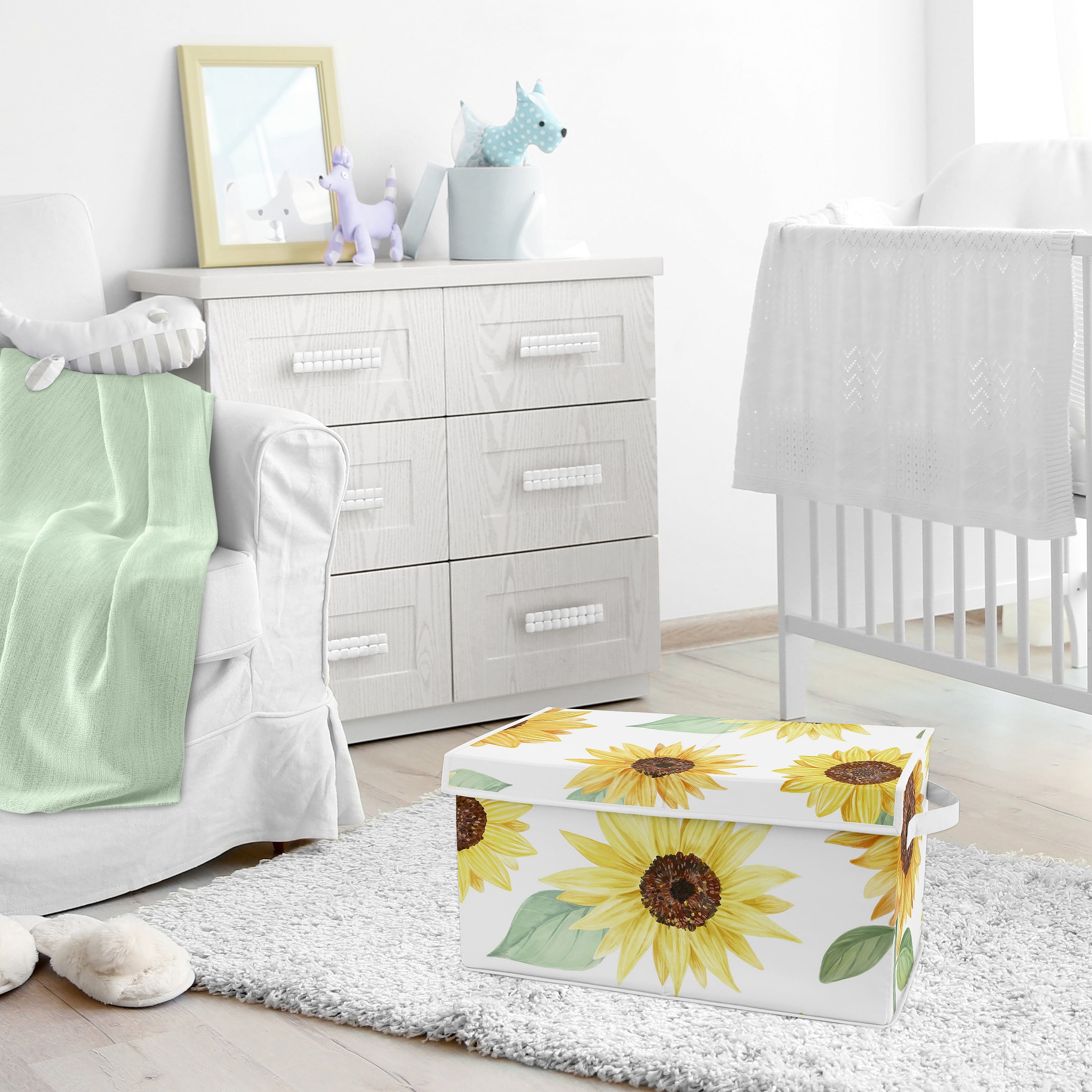 Sunflower Storage Fabric Toy Box by Sweet Jojo Designs