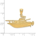 thumbnail image 3 of 14K Yellow Gold 2-D Fishing Boat Charm (24.1 X 38.35) Made In United States k8031, 3 of 5
