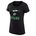 thumbnail image 2 of Women's G-III 4Her by Carl Banks Black Dallas Stars Super-Slim Fit Lightweight Team Logo Graphic T-Shirt, 2 of 3