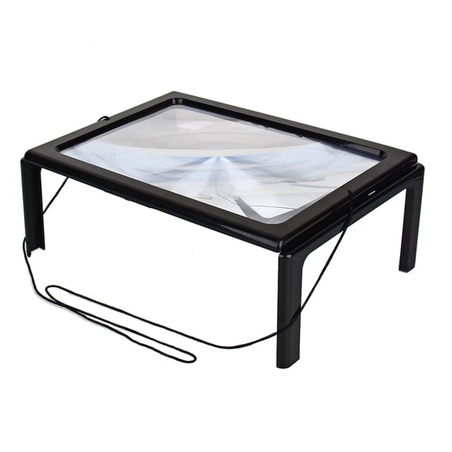 Lupa Con Luz LED Página Grande A4 Manos Libres 3X LUPA LUPA PARA LECTURA