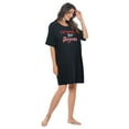 thumbnail image 2 of Casual Nights Short Sleeve Nightgowns for Women - Soft Cotton Blend Sleep Shirts | Oversized One Size Long Night Shirts, 2 of 4