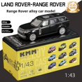 thumbnail image 1 of KMM 1/43 LR-Rover Nameplate Edition Alloy Car Model Miniature Diecast Metal Off Road SUV Simulated Design Exquisite Box Kid Toy Black-Golden Box, 1 of 6
