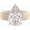 Nude and Rose Gold, variant on Silicone Ring – 8×12 mm Pear Cut CZ | Patent-Pending Design - GlowStone Collection