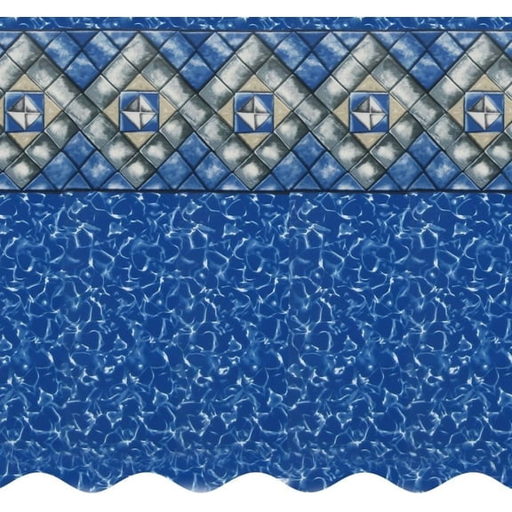 SmartLine 16' x 32' Oval Manor Unibead Above Ground Swimming Pool Liner, 52" Height, 25 Gauge