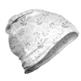 thumbnail image 1 of Geometric Unisex Beanie, Seashell Style Designs, Hiking Outdoors, Taupe Grey Pale Grey, by Ambesonne, 1 of 1