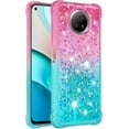 thumbnail image 3 of for Xiaomi Redmi Note 9 5G Case, Creativity Clear Quicksand Glitter Flowing Liquid Floating Soft TPU Case w/Stand Bling Diamond Sparkle Phone Cover for Xiaomi Redmi Note 9 5G JB Powder Blue, 3 of 14