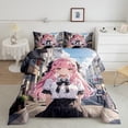 thumbnail image 2 of Manfei Anime Girl 3 Pieces Queen Comforter Set,Japanese Style Bedding Sets,Japanese Animation Bedding Comforter Set,Breathable Cartoon Room Decoration,Reversible, 2 of 8