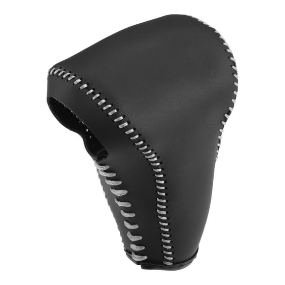 Unique Bargains Car Gear Shifting Knob Cover Replacement for Honda CR-V 2017-2022 Faux Leather Black Gray Stitches