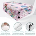 thumbnail image 4 of Quilts Twin XL Size Bedding Set, Summer Beach Lightweight Quilted Comforter, Surfboard Palm Ship Sunglasses Pink Striped Reversible Bedspread Coverlet with Pillow Covers for All Season, 68" x 98", 4 of 9