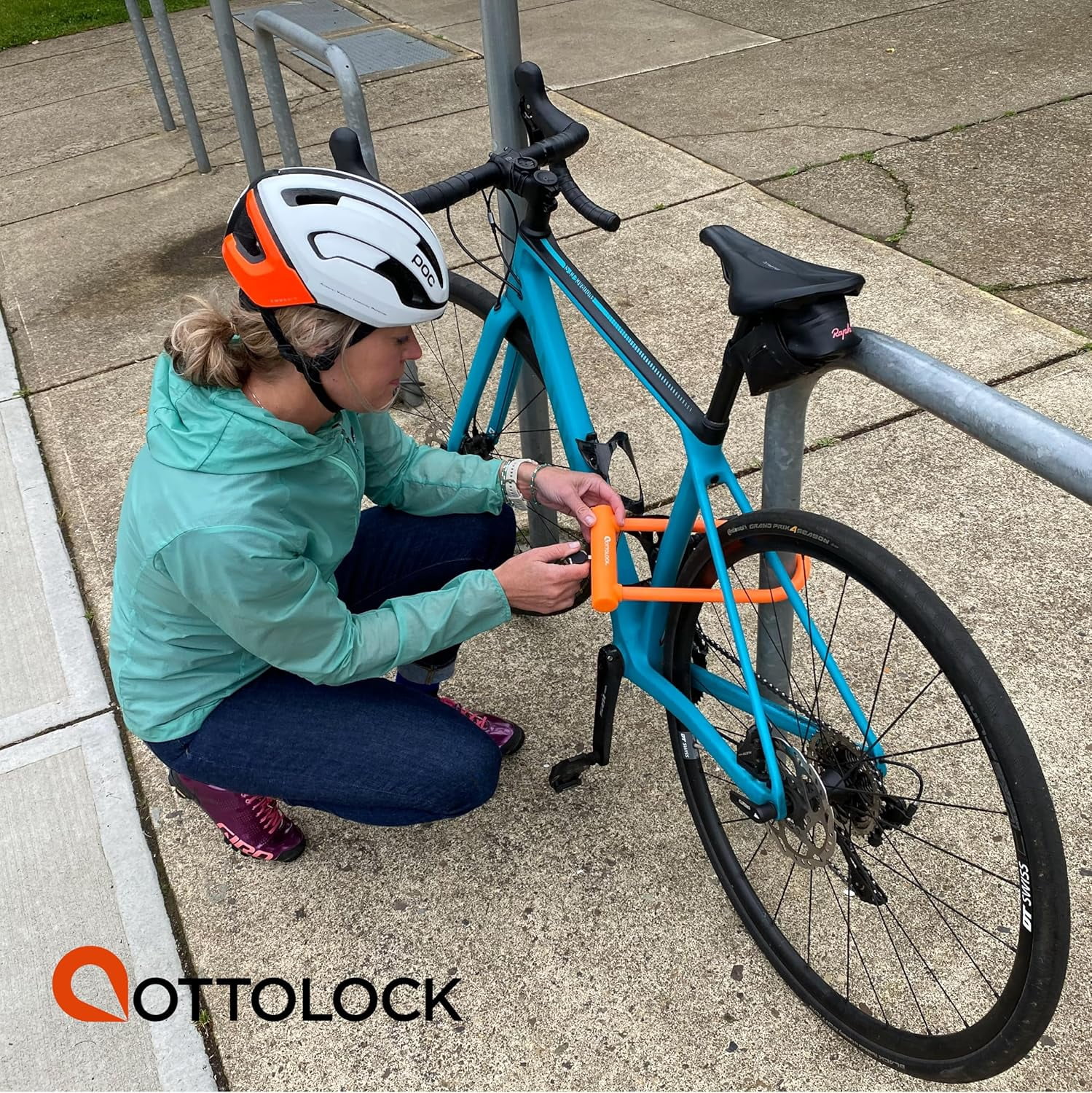 Compact U-Lock and Cable Bundle - Heavy Duty Anti Theft Bicycle U-Lock with Keys, Silicone-Coated, Bike Accessories, Orange