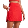 thumbnail image 1 of Falda CRZ YOGA Deportiva de Cintura Alta para Tenis y Golf Roja Talla L, 1 of 4