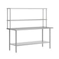 thumbnail image 2 of Flash Furniture Reader Portable Prep and Work Table Galvanized Steel Undershelf (NHWT3072OSH), 2 of 9