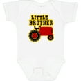 thumbnail image 3 of Inktastic Red Tractor Little Brother Boys Baby Bodysuit, 3 of 5