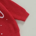 thumbnail image 5 of Toddler Baby Girl Boy Christmas Outfit Knit Sweater Candy Cane Long Sleeve Crewneck Warm Pullover Sweatshirt Top Fall Winter Clothes, 5 of 8