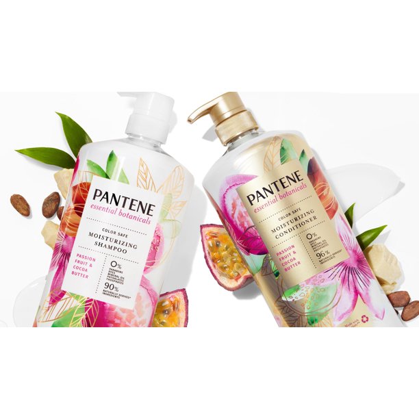 Pantene Essential Botanicals Passion & Cocoa Butter Shampoo and Conditioner Set, 38.2 fl oz Each - Walmart.com