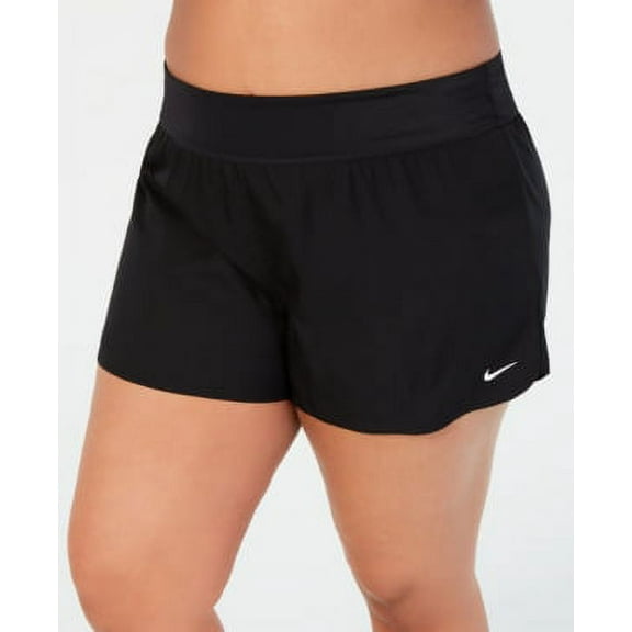 Nike Women's Plus Active Board Shorts Swim Cover-Up (1X, Black)