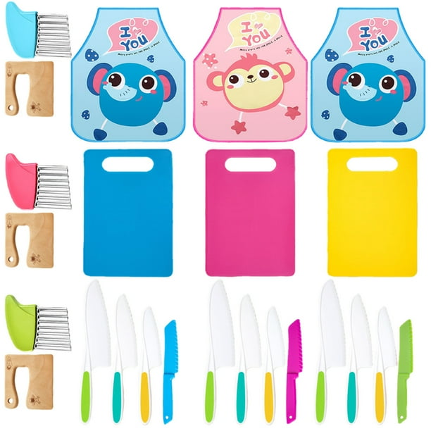 8 Packs Kids Kitchen Knives Set Cutting Fruits Veggies Cake Serrated