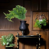 ULTNICE Garden Artificial Plants Green Plastic Faux Plants Indoor for Friends 1Pcs