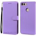 thumbnail image 1 of For Huawei P Smart 2018 Case FIG-LX1 Leather Wallet Flip Case For Huawei P Smart Case FIG-LX1 5.65 inch Case Coque Fundas Shell Light Purple P Smart 2018 FIG-LX1, 1 of 6