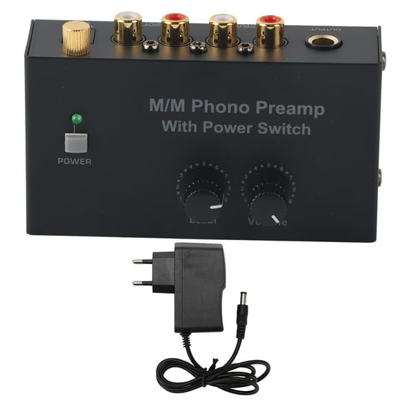 Phono Preamp, Turntable Volume Control Preamplifier L R Input Output With Power Switch For Vinyl Record Player