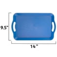 thumbnail image 5 of Brybelly KCAF-402 Textured Cafeteria Tray with Handles, Blue - Small, 5 of 5