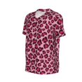 thumbnail image 2 of Rocae Rose Leopard Print for Breathable Men's Baseball T-Shirt Fashionable Casual Baseball Jersey, Moisture-wicking Sportswear Large, 2 of 9